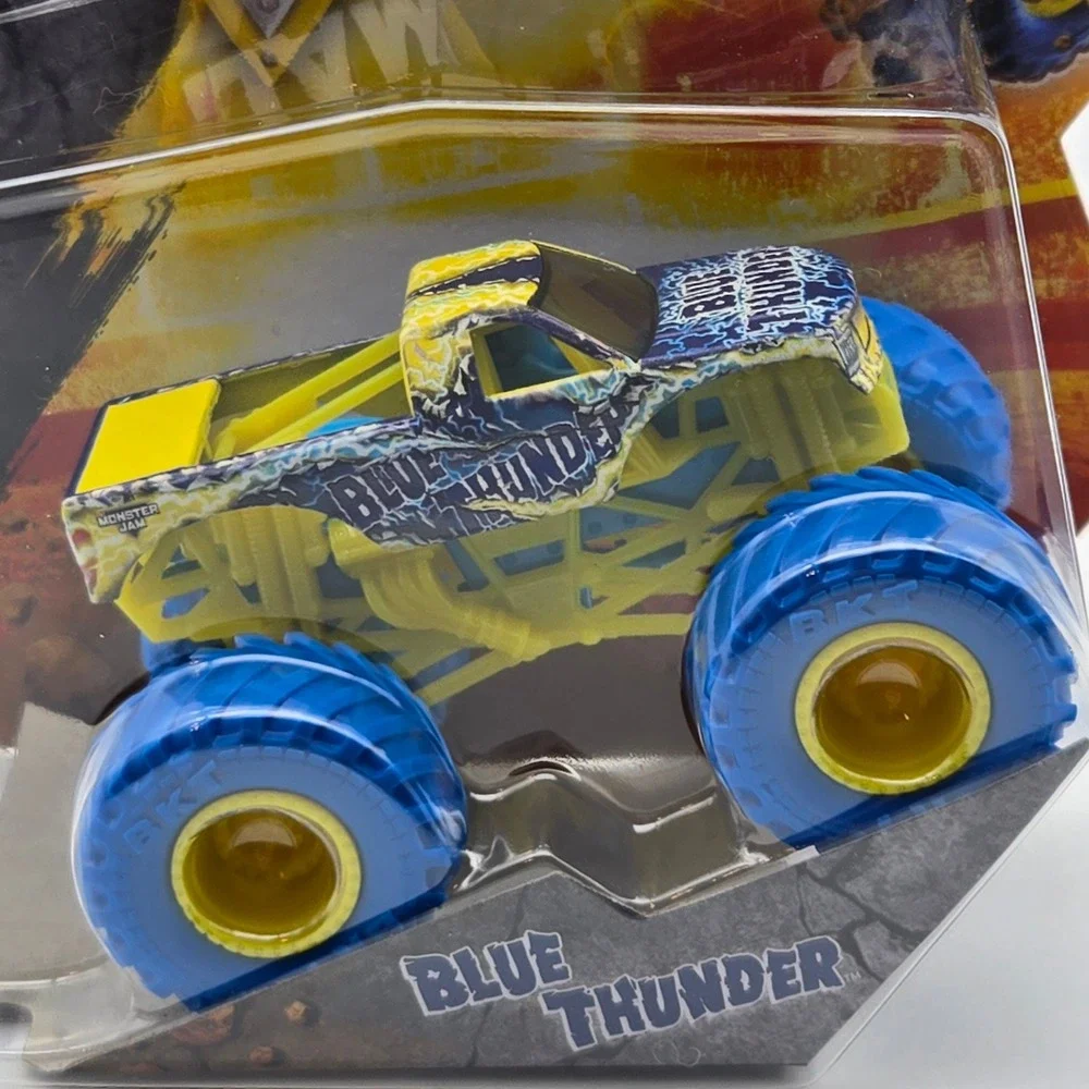 Monster Jam Blue Thunder Monster Truck Kids‎ 1:64 Yellow Blue Speed Shred Series